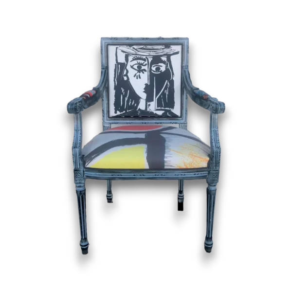 Fauteuil style Louis XVI 'Picasso X Miro'