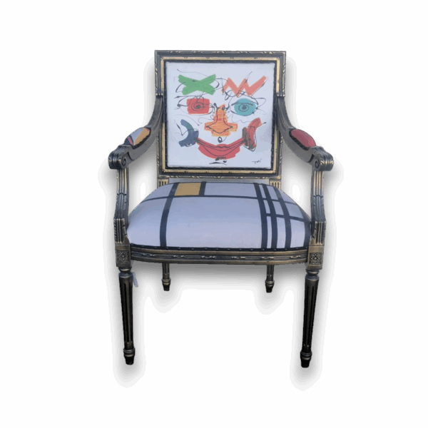 Fauteuil Louis XVI 'Tov' x 'Mondrian'