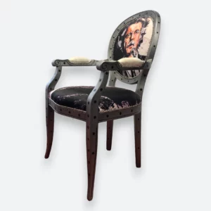 Fauteuil style Louis XVI Artiste Georges Moustaki – Image 3