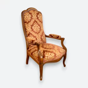 Fauteuil style Voltaire avec tissu gobelin – Image 3