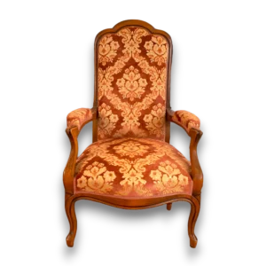 Fauteuil style Voltaire avec tissu gobelin