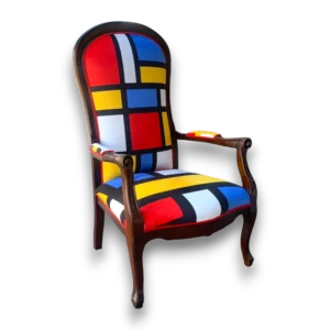 Fauteuil style Voltaire 'Mondrian'