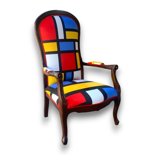 Fauteuil style Voltaire 'Mondrian'