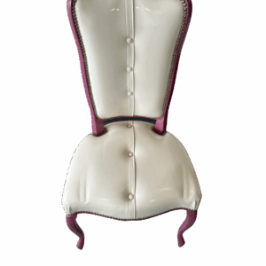 Chaise baroque vinyle brillant – Image 2