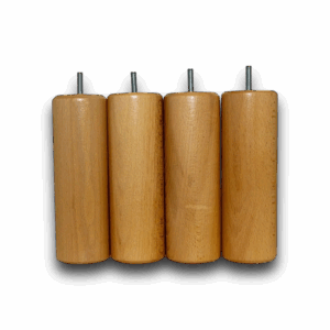 Pieds de sommier cylindriques bois naturel