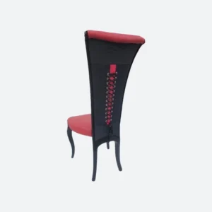 Chaise baroque contemporaine rouge – Image 2