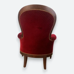 Fauteuil bergère velours – Image 2