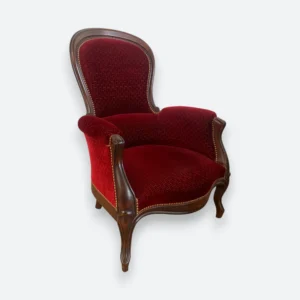 Fauteuil bergère velours – Image 3