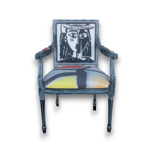 Fauteuil Louis XVI cubiste