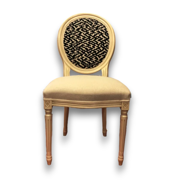 Chaise Louis XVI dossier graphique