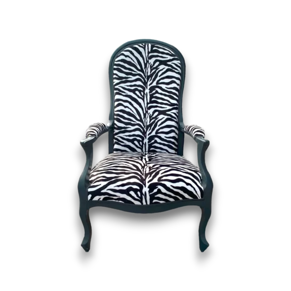 Fauteuil Voltaire zébré